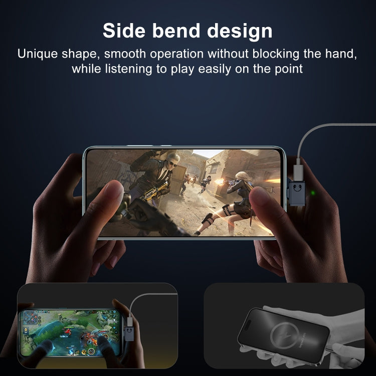 Type-C / USB-C to 8 Pin Earphone Side Bend Adapter