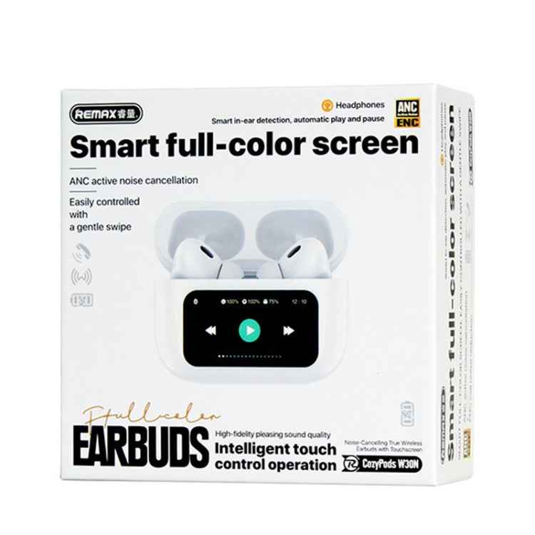 REMAX CozyBuds W30N LED Dual Noise Reduction Bluetooth 5.4 Earphones