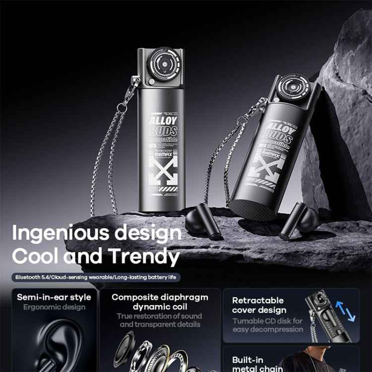 REMAX AlloyBuds M5 Metal CD Level Stereo Wireless Bluetooth Earphone
