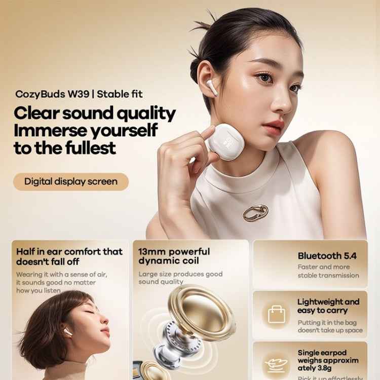 REMAX W39 Stereo Digital Display Wireless Bluetooth Earphone