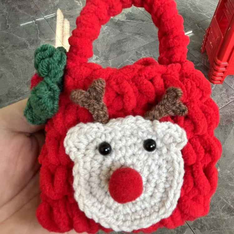 Woven Plush Bag Shape Bluetooth Earphone Protective Case