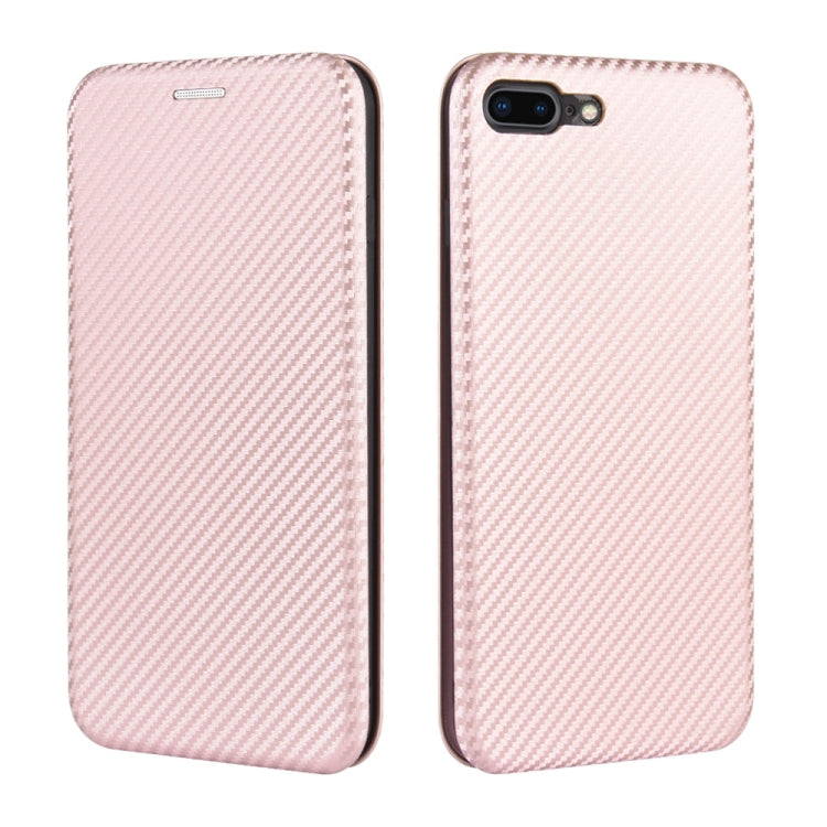 Carbon Fiber Texture Magnetic Horizontal Flip TPU + PC + PU Leather Case with Card Slot, For iPhone 7 Plus / 8 Plus, For iPhone XR, For iPhone XS Max, For iPhone X / XS