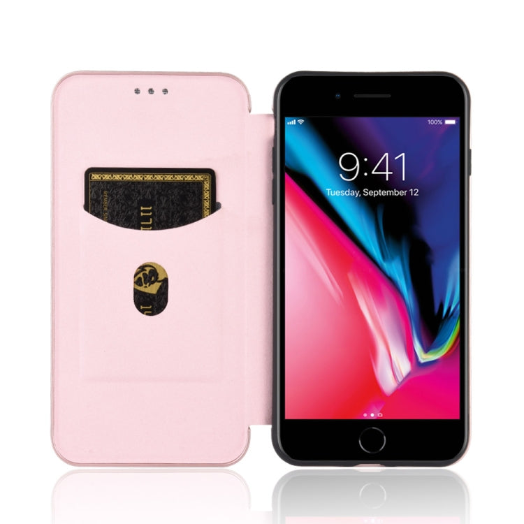 Carbon Fiber Texture Magnetic Horizontal Flip TPU + PC + PU Leather Case with Card Slot, For iPhone 7 Plus / 8 Plus, For iPhone XR, For iPhone XS Max, For iPhone X / XS