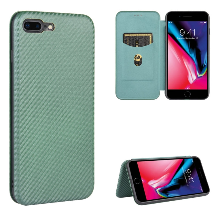 Carbon Fiber Texture Magnetic Horizontal Flip TPU + PC + PU Leather Case with Card Slot, For iPhone 7 Plus / 8 Plus, For iPhone XR, For iPhone XS Max, For iPhone X / XS