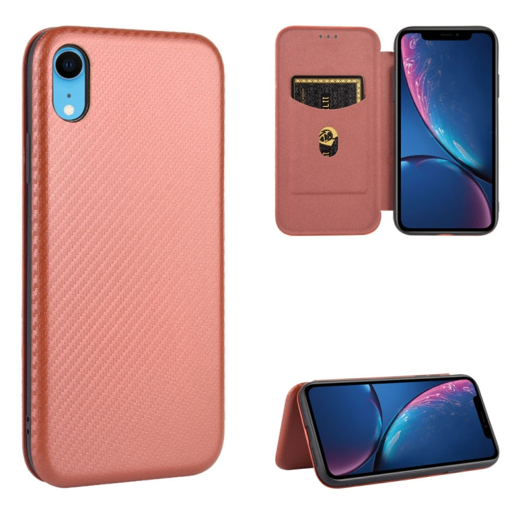 Carbon Fiber Texture Magnetic Horizontal Flip TPU + PC + PU Leather Case with Card Slot, For iPhone 7 Plus / 8 Plus, For iPhone XR, For iPhone XS Max, For iPhone X / XS
