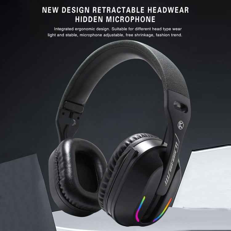 Bluetooth 5.4 Head-mounted RGB Wireless Bluetooth Gaming Headset With Transmitter