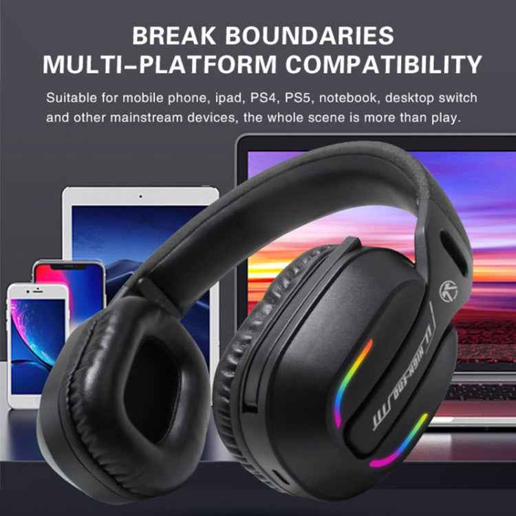 Bluetooth 5.4 Head-mounted RGB Wireless Bluetooth Gaming Headset With Transmitter