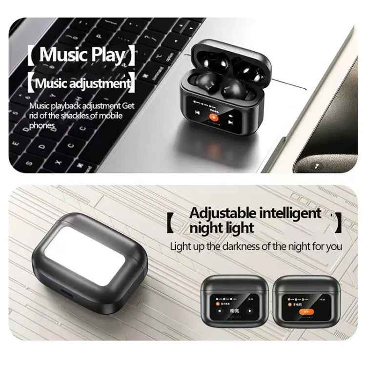 awei T56 ANC Noise Reduction Wireless Bluetooth Earphone with LED Touch Screen