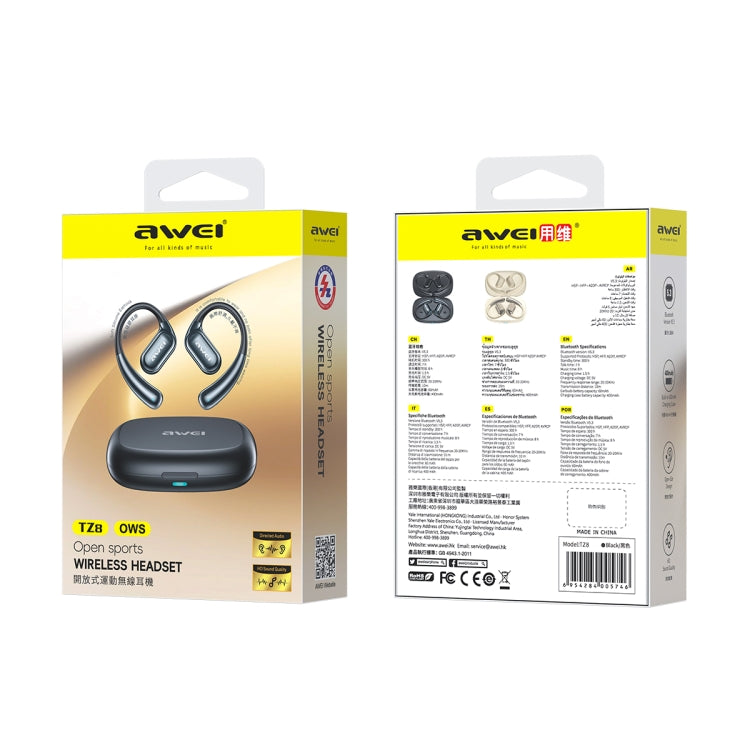 awei TZ8 OWS Open Wireless Bluetooth Earphone