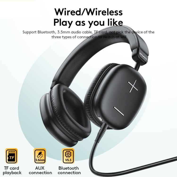 awei AT6 Wireless Bluetooth V5.4 Hi-Fi Stereo Headphones