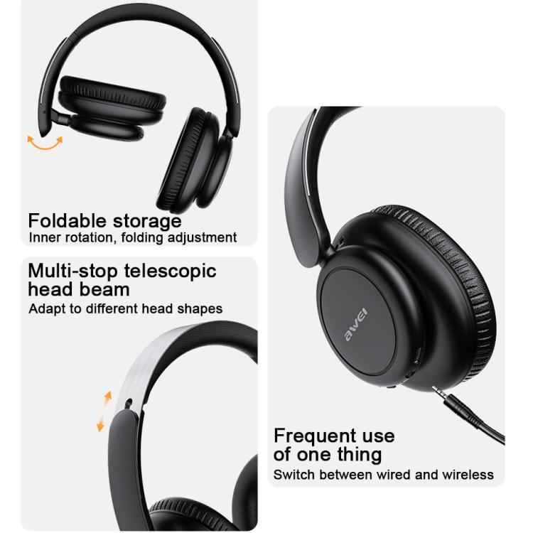 awei A996 Pro Wireless Bluetooth / AUX V5.3 ANC Headphones