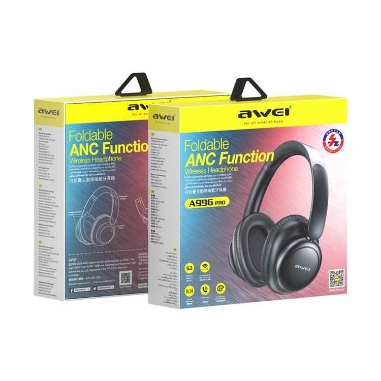 awei A996 Pro Wireless Bluetooth / AUX V5.3 ANC Headphones