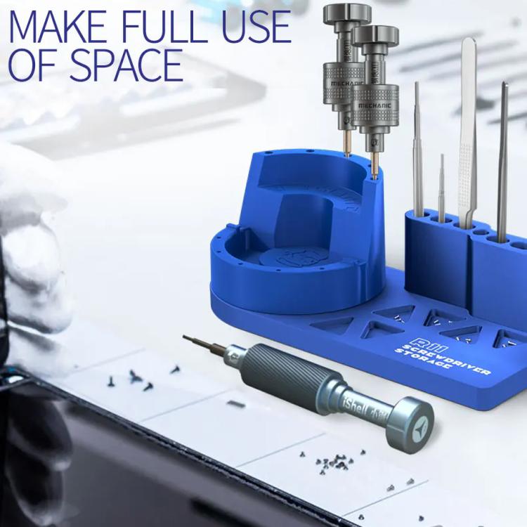 Mechanic R11 Tweezer / Screwdriver Aluminum Alloy Storage Rack with Phone Holder Function