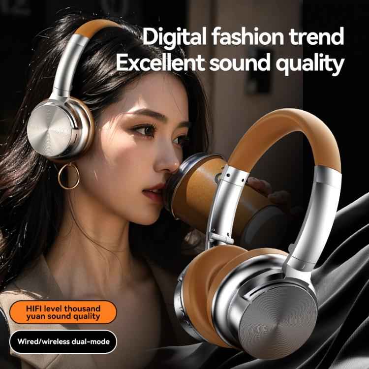 A53 Over-Ear Retro Metal ANC Active Noise Reduction Bluetooth Headset