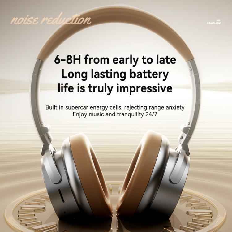 A53 Over-Ear Retro Metal ANC Active Noise Reduction Bluetooth Headset