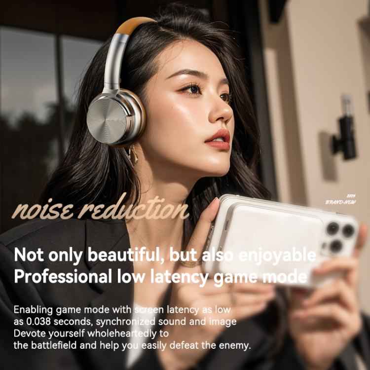 A53 Over-Ear Retro Metal ANC Active Noise Reduction Bluetooth Headset