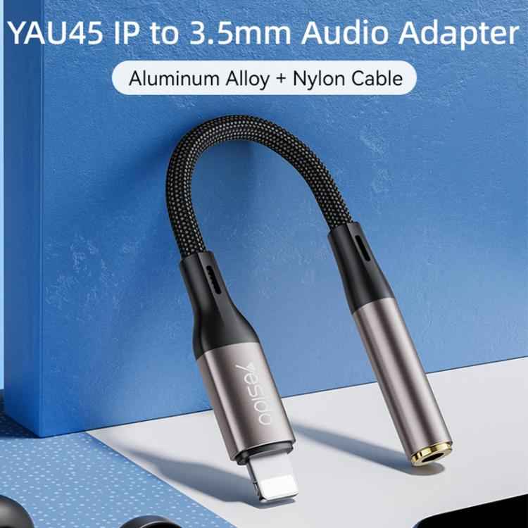 Yesido YAU45 8 Pin to 3.5mm Aluminum Alloy Audio Adapter