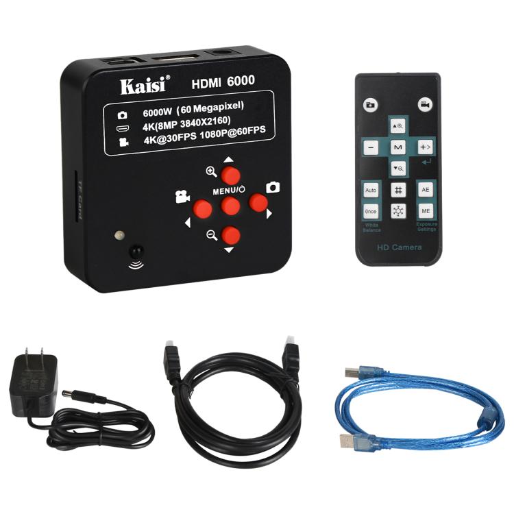 Kaisi HDMI 6000 HDMI / USB Dual Interface 60MP 4K Ultra HD Microscope Industrial Camera