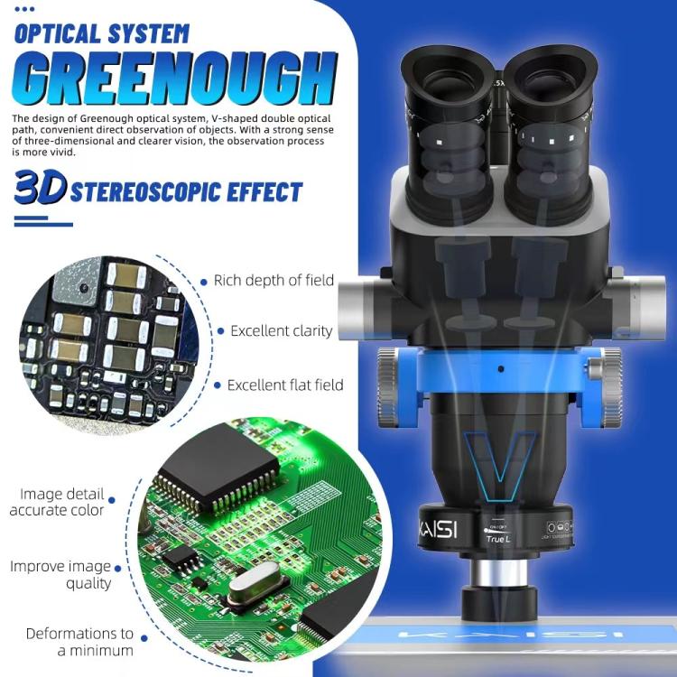 Kaisi S8 6.7-52X Zoom Trinocular Stereo Microscope Set