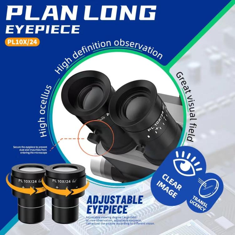 Kaisi S8 6.7-52X Zoom Trinocular Stereo Microscope Set