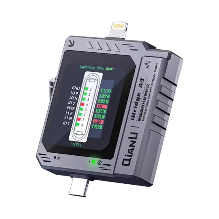 Qianli iBridge A3 Tail Plug Comprehensive Analysis Tester for Lightning & Type-C Interface Devices