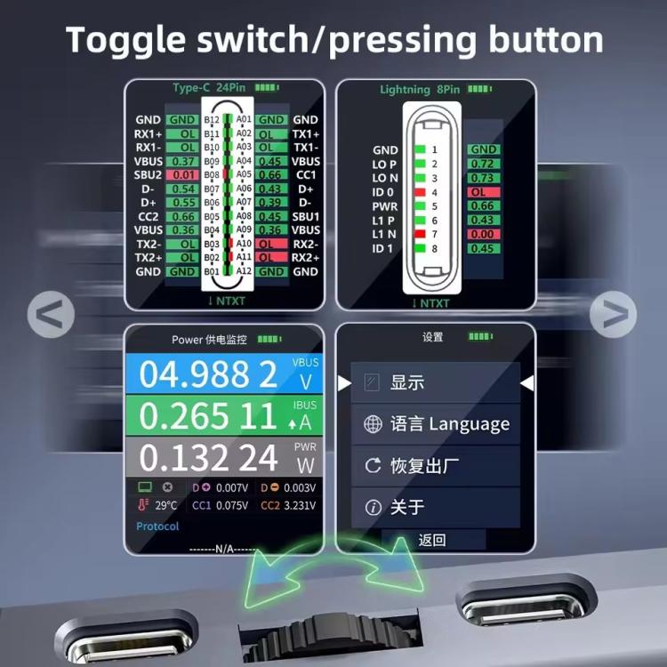 Qianli iBridge A3 Tail Plug Comprehensive Analysis Tester for Lightning & Type-C Interface Devices