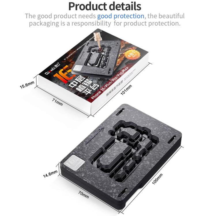 Qianli 4 in 1 Magnetic Middle Layer BGA Reballing Platform for iPhone 16 Series