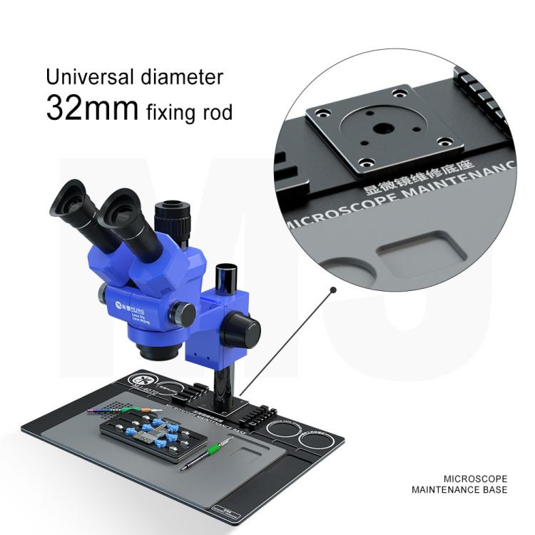 Mijing Fixed Rod Diameter 32mm Universal Microscope Aluminum Alloy Big Base
