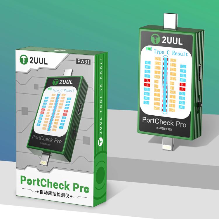 2uul PW31 PortCheck Pro 5V / 2A Type-C / Lighting Interface Automatic Tail Plug Detector