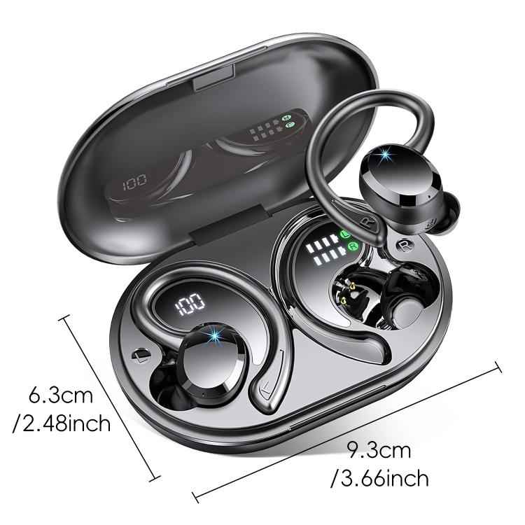 Q38 Ear-mounted LED Digital Display Wireless Bluetooth Earphone