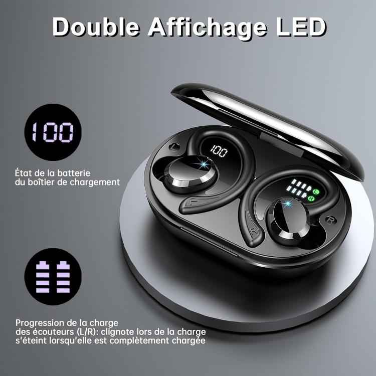 Q38 Ear-mounted LED Digital Display Wireless Bluetooth Earphone