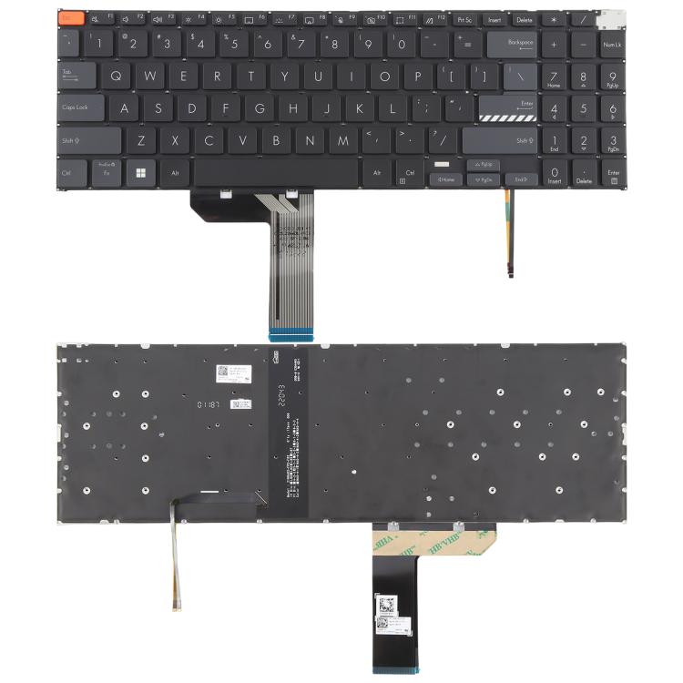 US Version Backlit Laptop Keyboard for Asus Vivobook Pro 15X OLED K6501 M6501