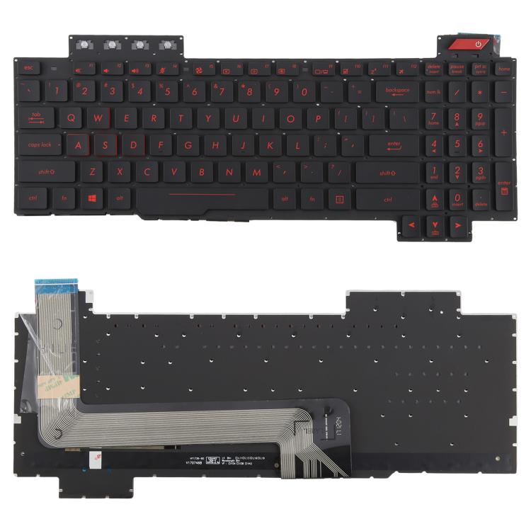 US Version Backlit Laptop Keyboard for Asus FX63 FX63V FX503VM FX503VD ZX63VE FZ63V GL503VS