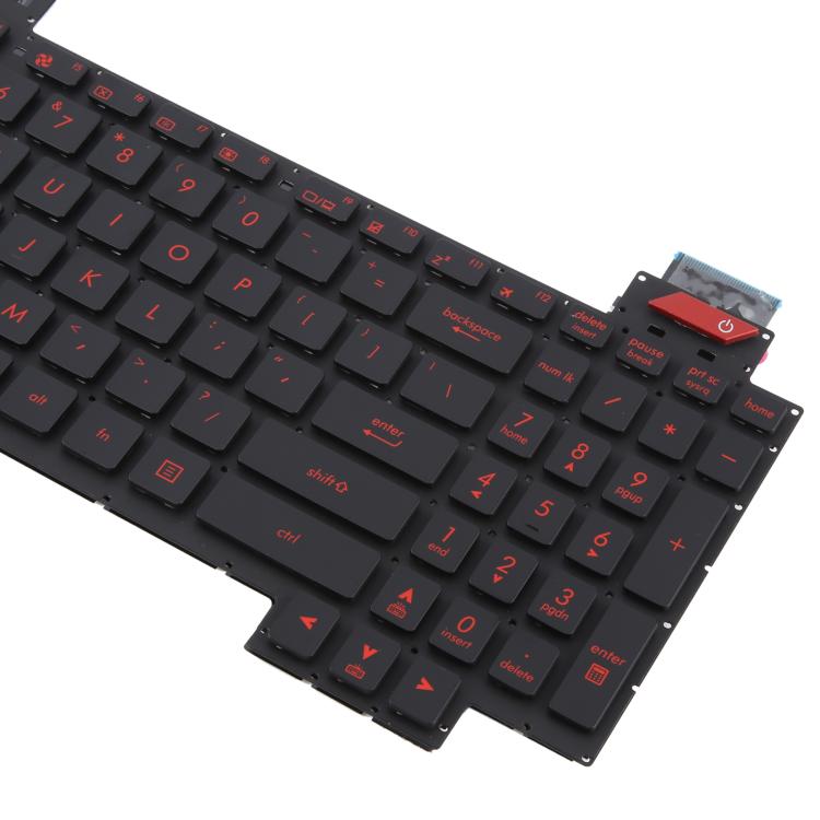 US Version Backlit Laptop Keyboard for Asus FX63 FX63V FX503VM FX503VD ZX63VE FZ63V GL503VS