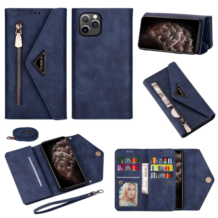 Skin Feel Zipper Horizontal Flip Leather Case with Holder & Card Slots & Photo Frame & Lanyard & Long Rope, For iPhone 6, For iPhone 6 Plus, For iPhone 7 / 8 / SE (2020), For iPhone 7 Plus / 8 Plus, For iPhone 11, For iPhone 11 Pro, For iPhone 11 Pro M...