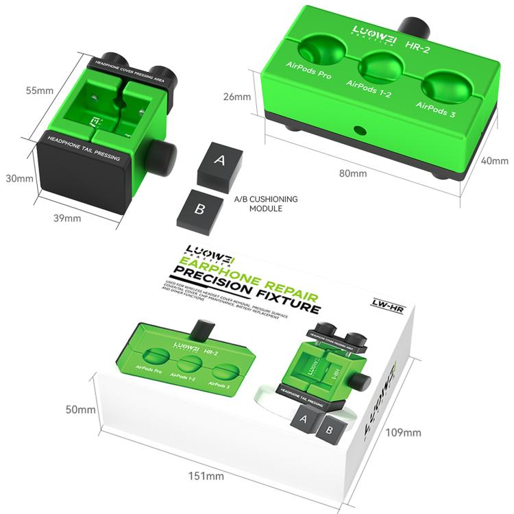 LUOWEI LW-HR Earphone Repair Precision Fixture Set