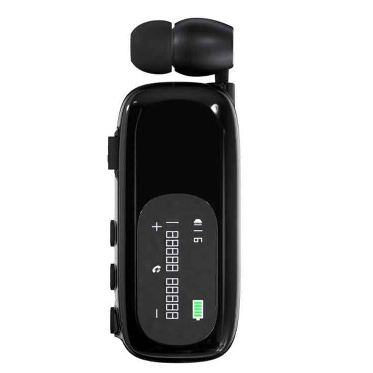 K75 Long Battery Life Business Collar Clip Type Single Ear Bluetooth Earphones