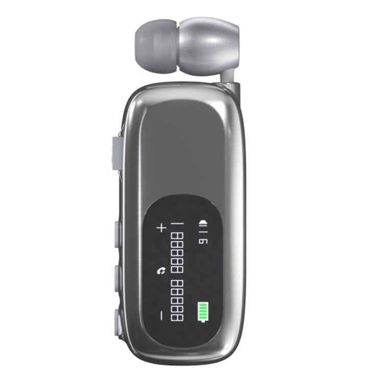 K75 Long Battery Life Business Collar Clip Type Single Ear Bluetooth Earphones