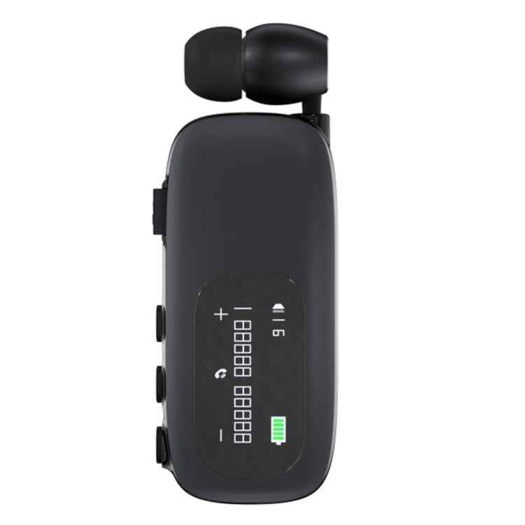 K75 Long Battery Life Business Collar Clip Type Single Ear Bluetooth Earphones