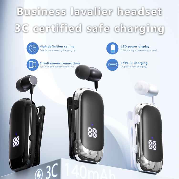 K88 Business Lavalier Single Ear Bluetooth Earphones