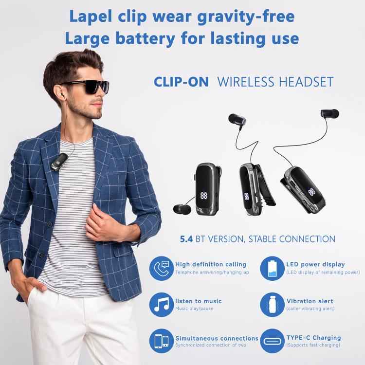 K88 Business Lavalier Single Ear Bluetooth Earphones