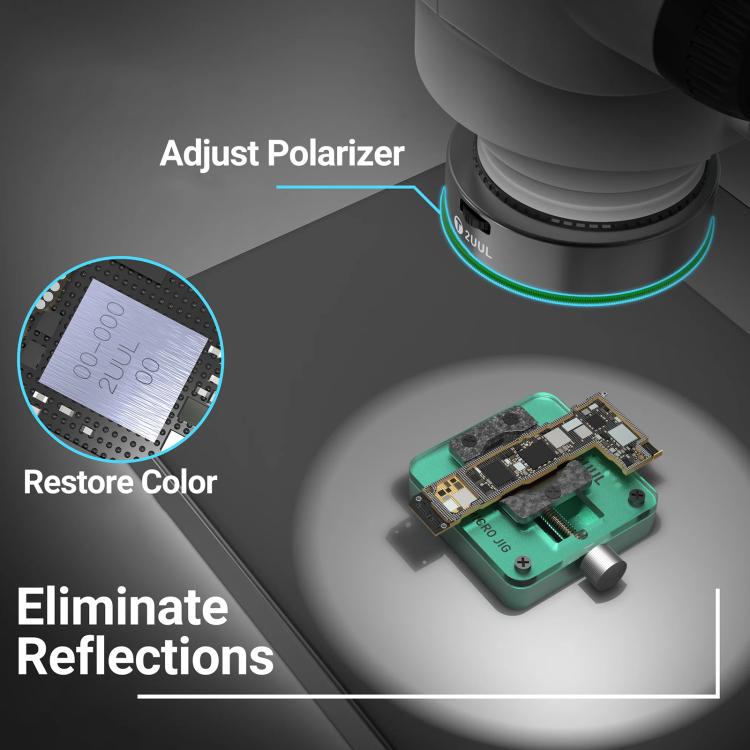 2UUL MS97 Dust-Proof / Oil Proof / Anti-Smoke Microscope Adjustable Polarized Light