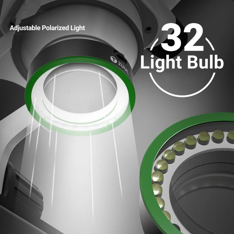 2UUL MS97 Dust-Proof / Oil Proof / Anti-Smoke Microscope Adjustable Polarized Light