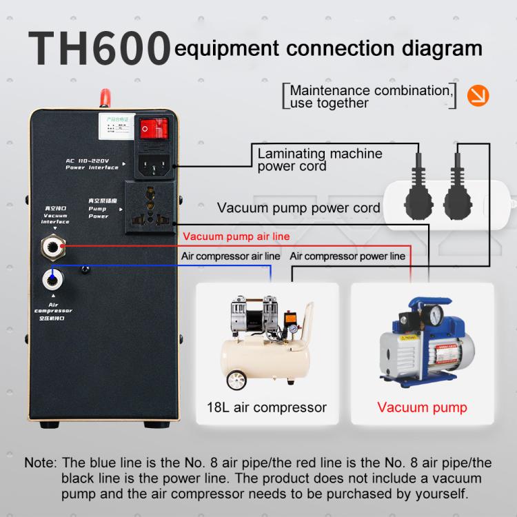 Qianli TH600 Phone LCD Curved / Straight Screen Universal Pressing Laminating Machine, US Plug, EU Plug