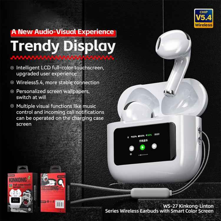 WK WS-27 Liton Series Wireless Earbuds with Smart Color Screen