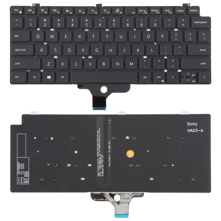 US Version Backlit Laptop Keyboard for Dell LATITUDE P33S 13-7300 7310
