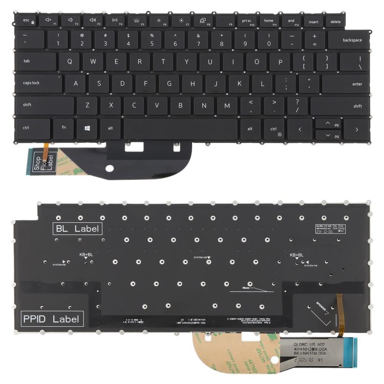 US Version Backlit Laptop Keyboard for Dell XPS 15 9510 9520 9700 9500 Precision 5560 5760 5750 5550 XPS 17 9700 9720 P91F P92F