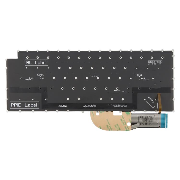 US Version Backlit Laptop Keyboard for Dell XPS 15 9510 9520 9700 9500 Precision 5560 5760 5750 5550 XPS 17 9700 9720 P91F P92F
