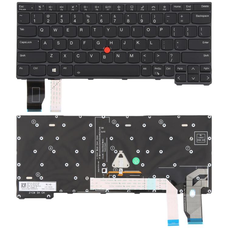 US Version Backlit Laptop Keyboard with Pointing for Lenovo ThinkPad X13 Gen 2 20WK 20XH X13 Yoga Gen 2