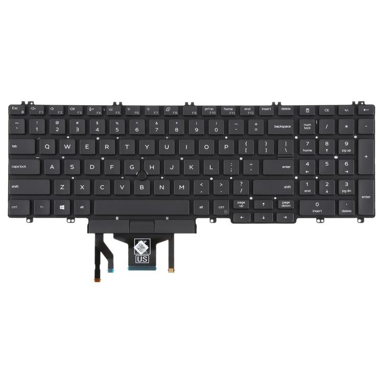 US Version Backlit Laptop Keyboard with Pointing for Dell Latitude 5500 5501 5511 5510 3500 3501 0MMH7V